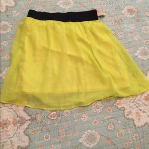 Neon Yellow forever 21 short skirt
